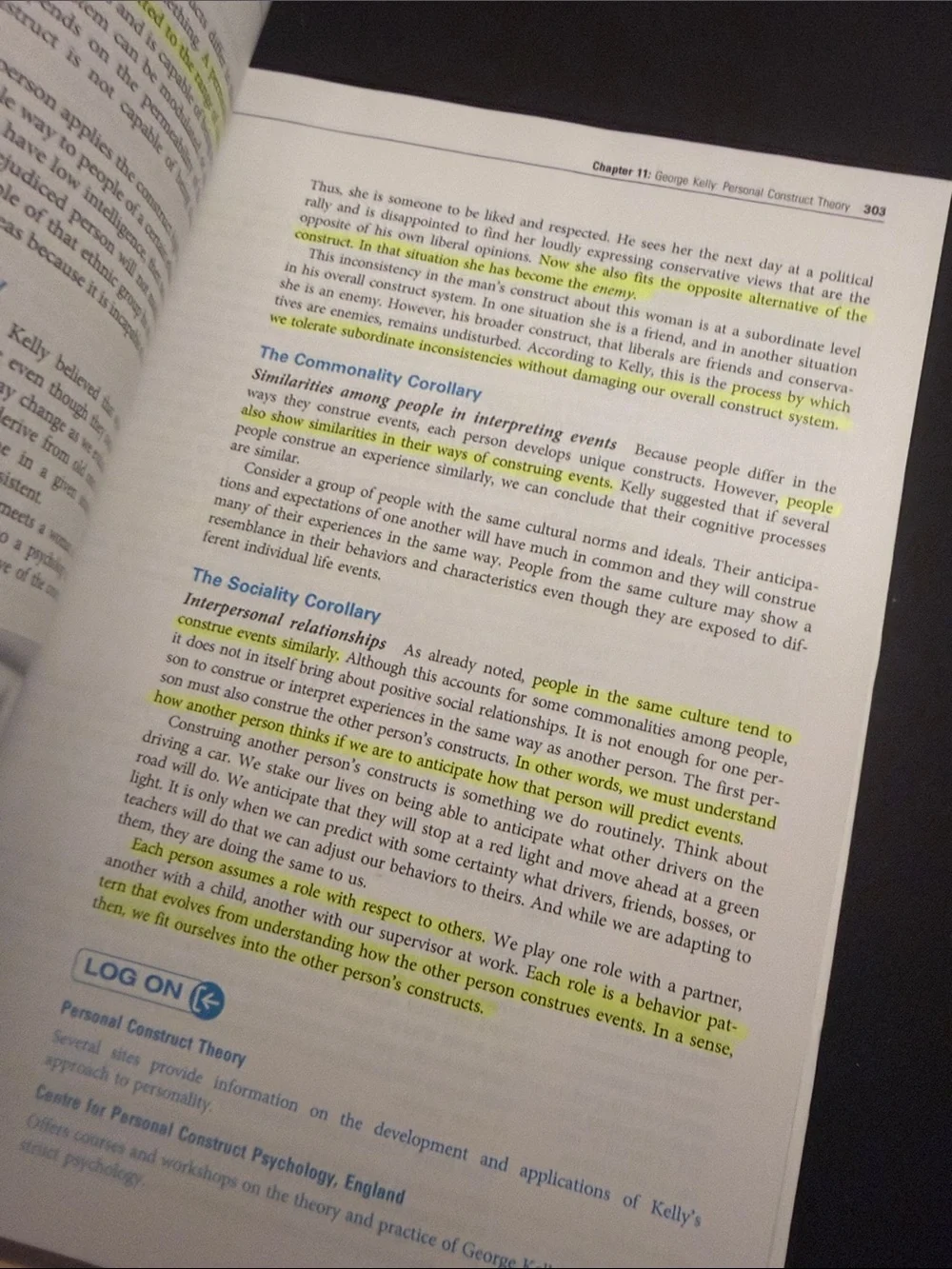 Theories of Personality Hardcover Textbook - White /Blue 11th ed. Like New